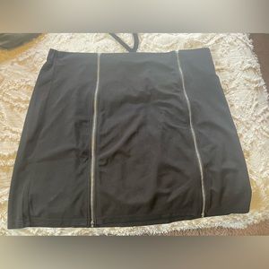 SHEIN black skirt with zippers on sides. Never worn.
